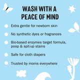 Molly's Suds Baby Liquid Laundry Detergent | Removes Formula, Poop & Spit-Up Stains | Extra Gentle for Infants, Babies, Toddlers (Fragrance Free, 100