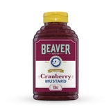 Beaver Brand Cranberry Mustard 13oz, Sweet & Tangy Mustard with Cranberries and Honey