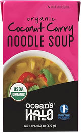Ocean's Halo Organic Coconut Curry Noodle Soup, USDA Certified Organic, Vegetarian, Shelf-Stable, 16.9 oz
