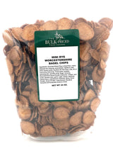 Mini Rye Worcestershire Bagel Chips, Bulk Size, (1.5 lb. Resealable Zip Lock Stand Up Bag)