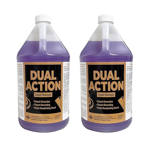 JANILINK Dual Action Carpet & Bonnet Shampoo, Deodorizing, Carpet Extraction, 1 Gal (Pack of 2)