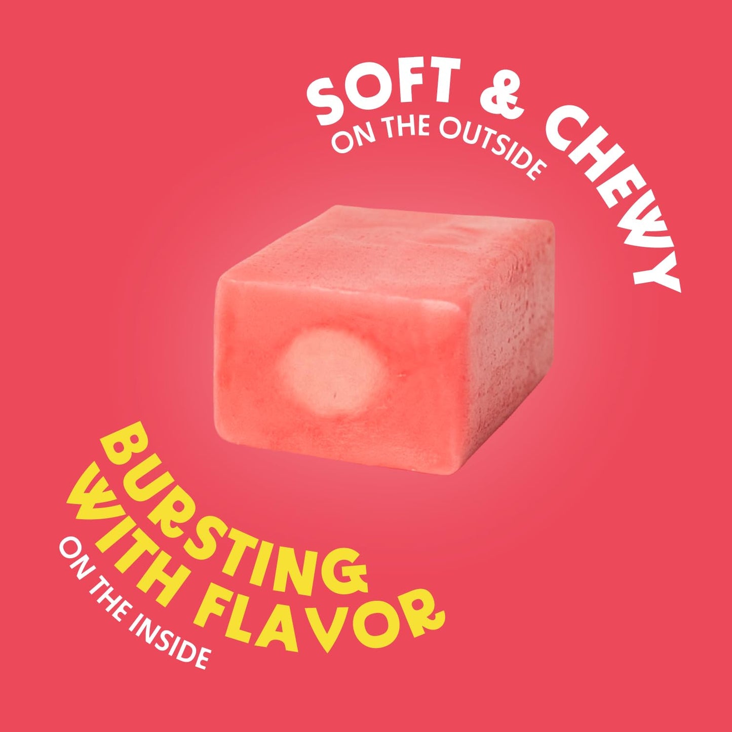 Sweet Dreams Center Filled Soft Chewy Candy Individually Wrapped, Gluten-Free Candies Party Size, Bulk Fruit Chews Candy for Kids - Fruit Punch Flavor