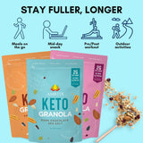 Amrita Keto Granola Cereal Variety Pack, 3 Flavors (33oz) | 2g Net Low Carb Granola, No Added Sugar | Grain Free, Peanut Free, Soy Free, Gluten Free