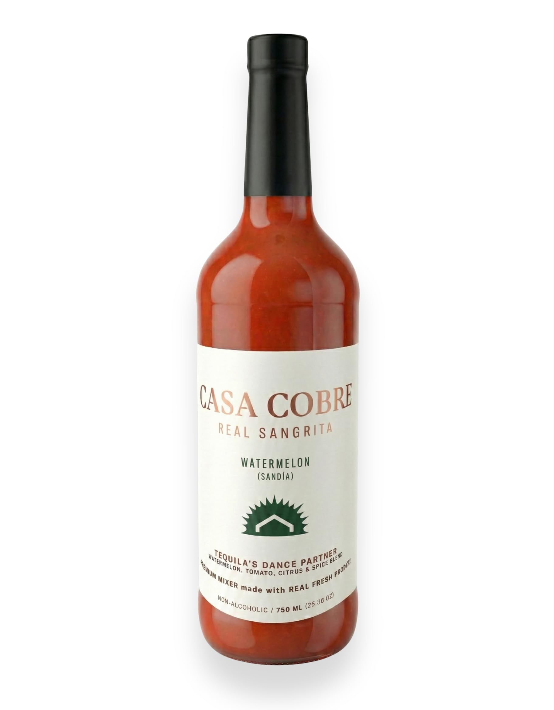 Casa Cobre Real Sangrita Premium Mixer (25.36 fl oz). Authentic Michelada & Cocktail Mix Made with Tomato, Lime & Chipotle. Available in 1 or 3-Pack