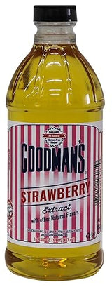 Goodman's Natural Strawberry Extract - Gluten-Free, Non-GMO, Kosher, Low Carb & Low Calorie, Low Alcohol, No Artificial Color, No Animal Products, No
