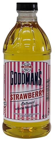 Goodman's Natural Strawberry Extract - Gluten-Free, Non-GMO, Kosher, Low Carb & Low Calorie, Low Alcohol, No Artificial Color, No Animal Products, No