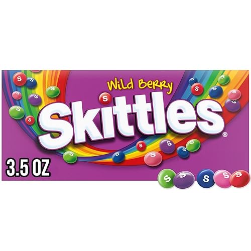 SKITTLES Wild Berry Chewy Candy Theater Box, 3.5 oz Box