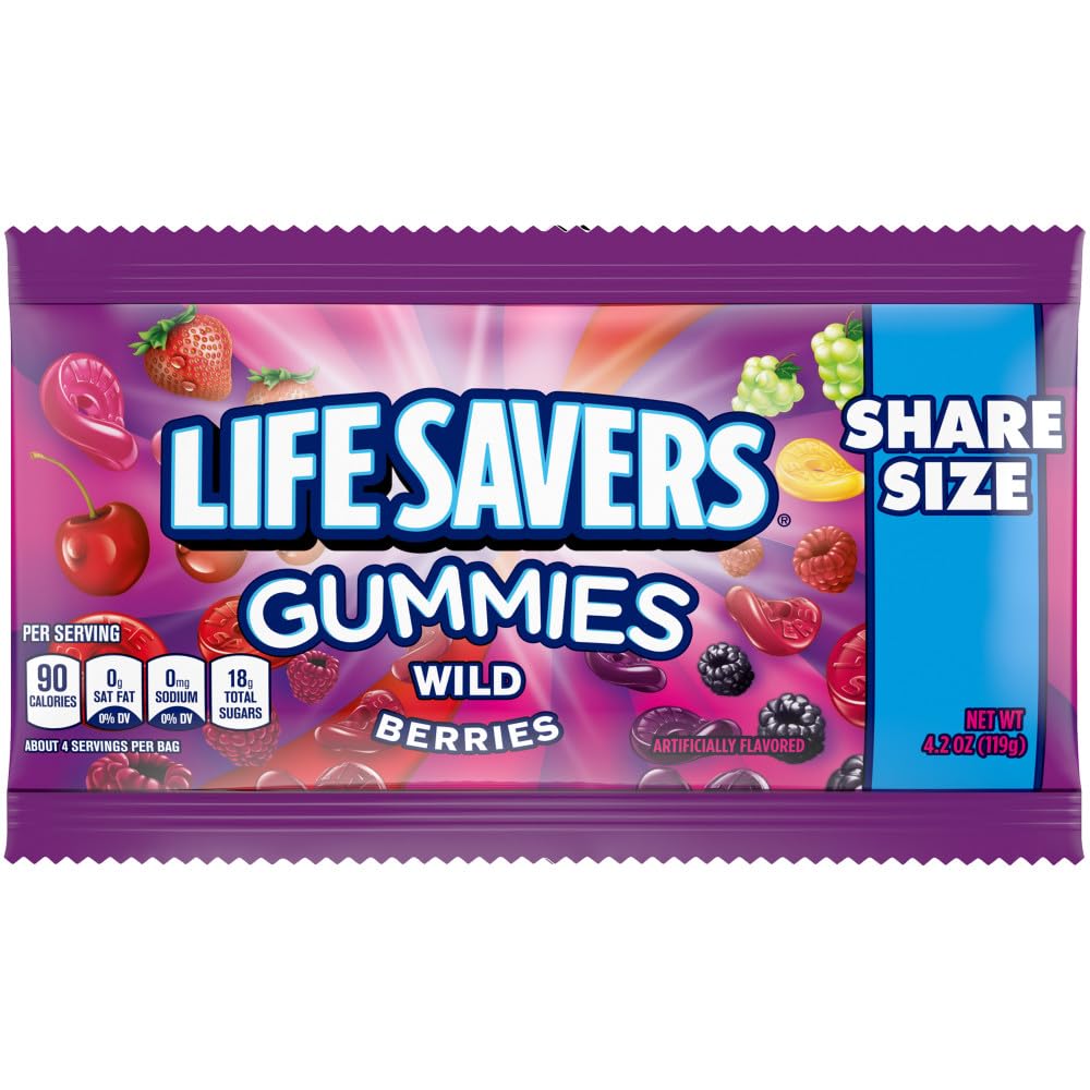 Life Savers Wild Berries Gummies Candy, 4.2 Ounce (Pack of 15)