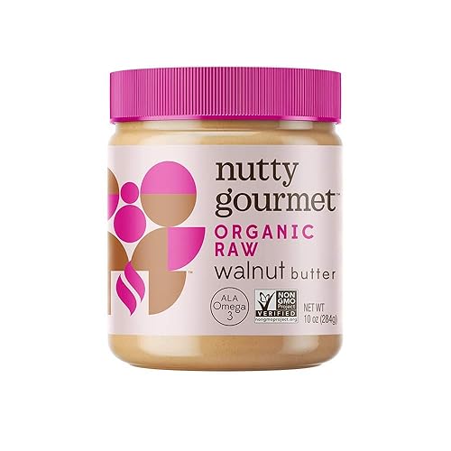 Nutty Gourmet Organic Walnut Butter - Raw Nut Butter - No Added Sugar - Unsalted - All Natural - Peanut Free - Vegan - California Grown Walnuts - Keto