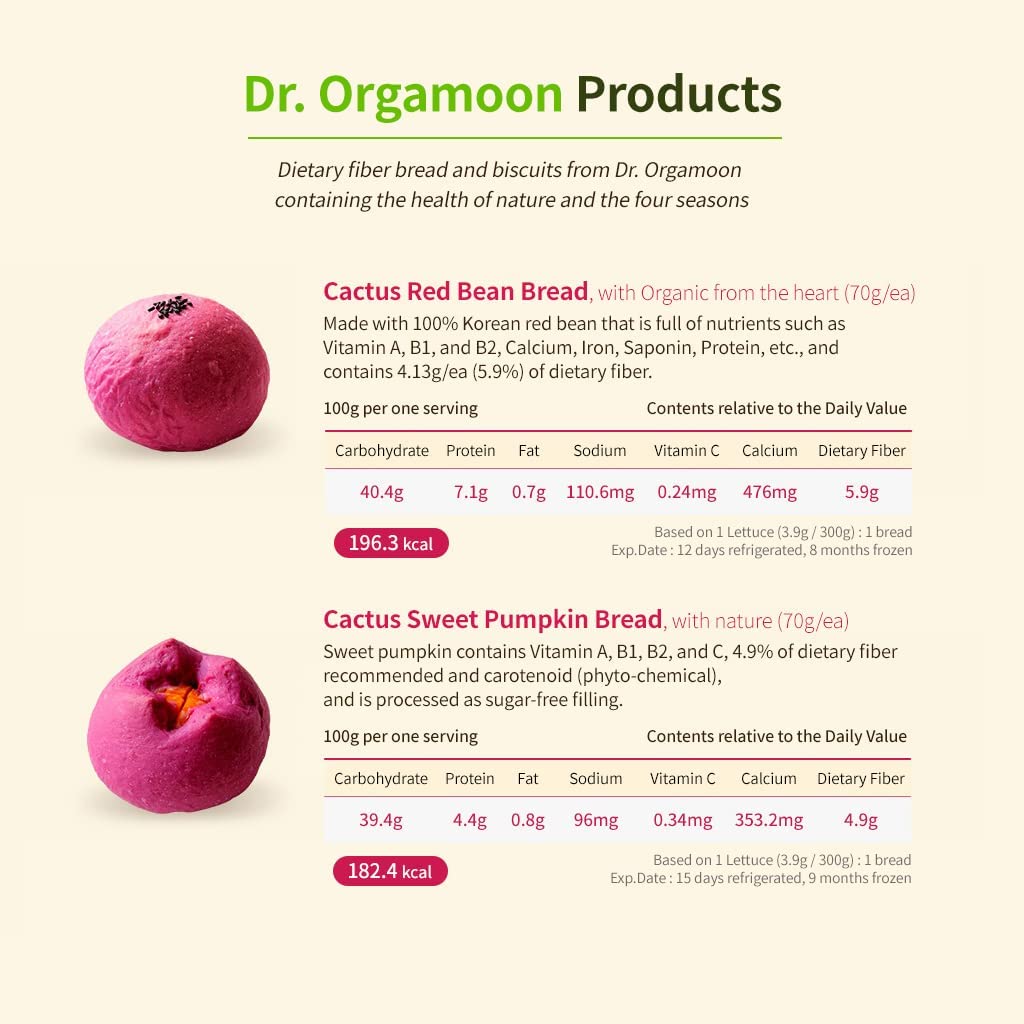 [Dr.ORGAMOON] Cactus Fruit Dietary Fiber Biscuit Gift A set_ (4ea / 1Box)