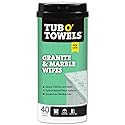 Tub O' Towels Granite & Marble Cleaning Wipes - Polish & Protect Stone Surfaces, 40-Count Pack - Safe for Granite, Marble, Quartz Countertop