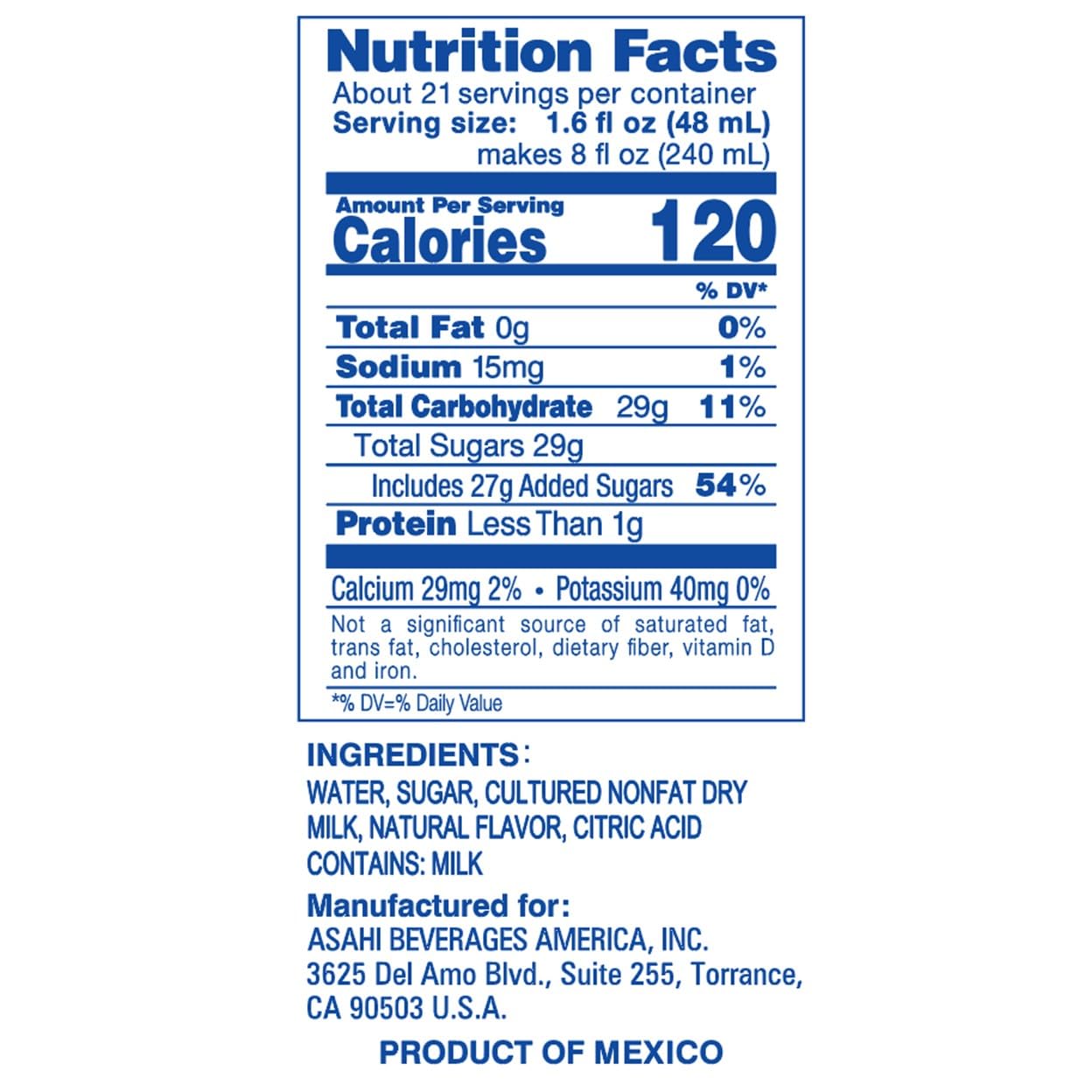 CALPICO Concentrate - Smooth & Refreshing Japanese Citrus Drink, Sweet and Tangy, No Artificial Color or Preservative, Non-Carbonated, Lactic Acid