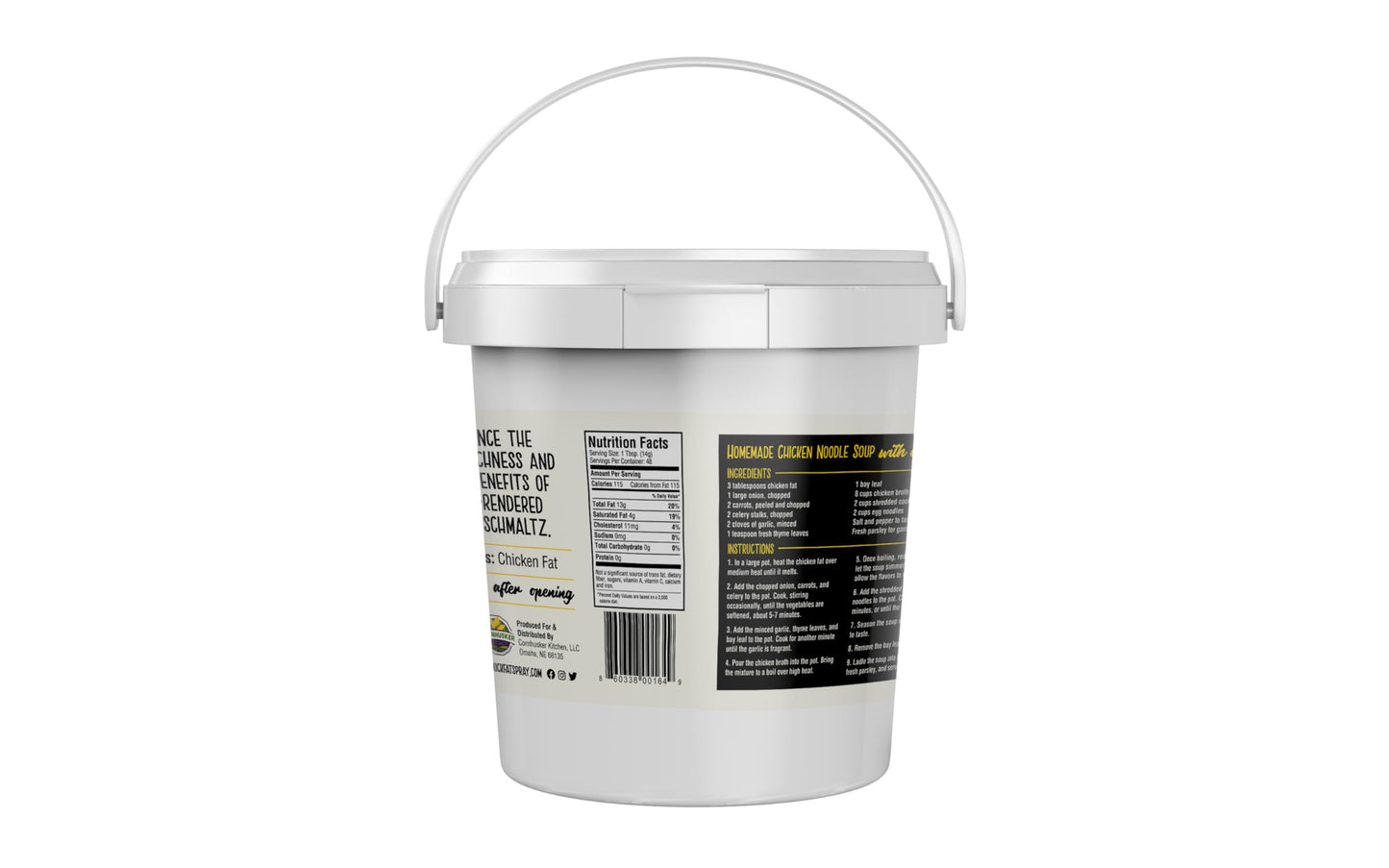 Cornhusker Kitchen Premium Rendered Tub 1.5lbs (Chicken Fat)