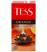 Tess Black Tea "Orange" 25 Tea Bags [Imported from Russia] (ORANGE)