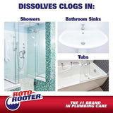 Roto-Rooter Hair Clog Remover l Dissolves Hair Clogs Faster l Safe on Pipes | 128 oz.