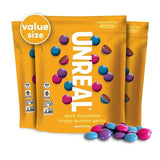 UNREAL Dark Chocolate Quinoa Gems (3 Value Size Bags) | Vegan, Colors from Nature | Fair Trade, Non-GMO | Gluten Free, No Sugar Alcohols or Soy | 11oz