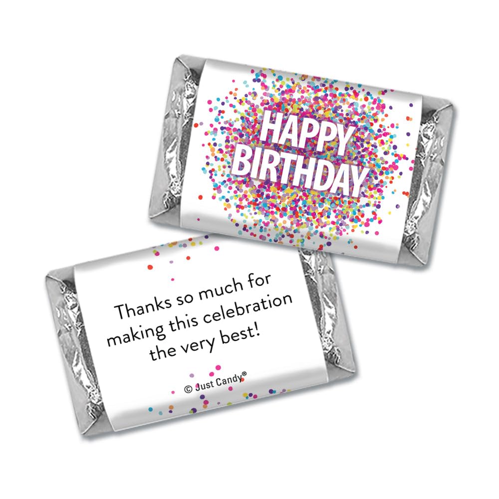 124 Pcs Birthday Candy Party Favors Miniatures Chocolate & Dark Blue Kisses (1.52 lbs, Approx. 124 Pcs)