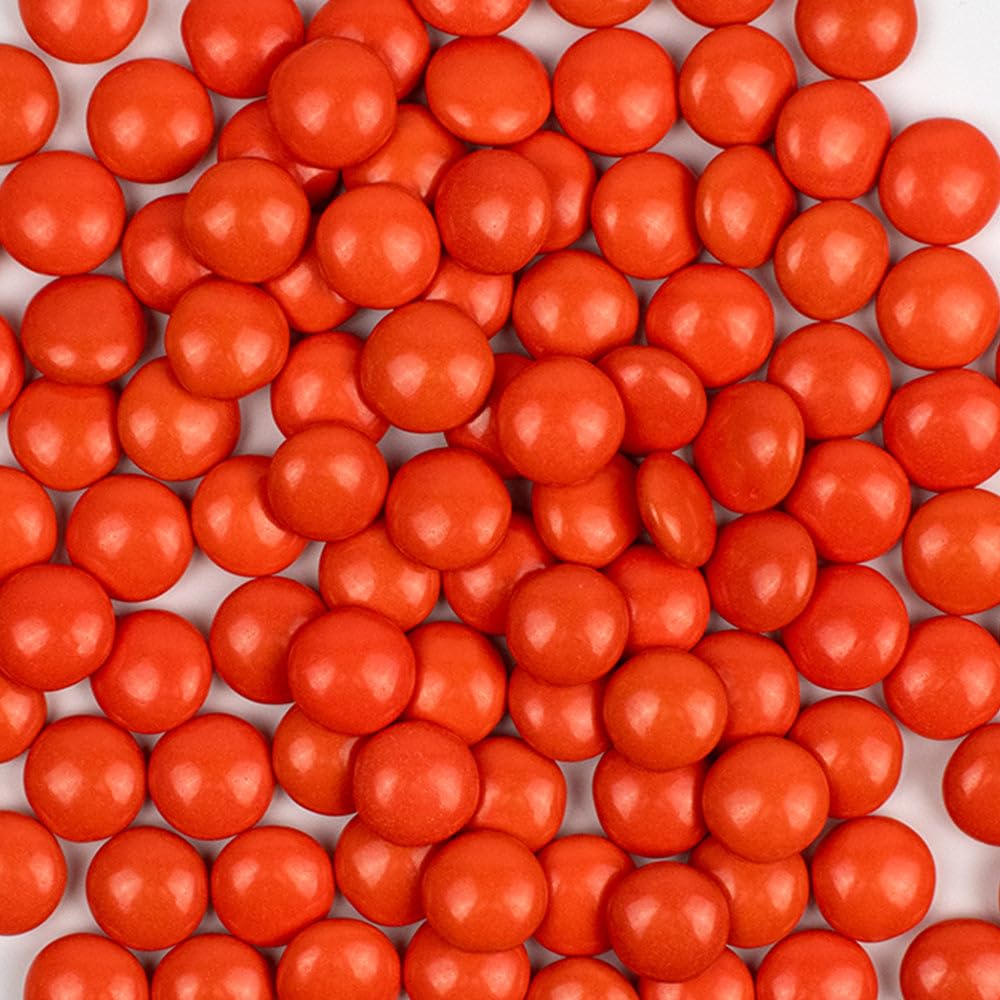 1,060ct Orange Bulk Just Candy Chocolate Coated Candy Gem Treats (2.5lb)