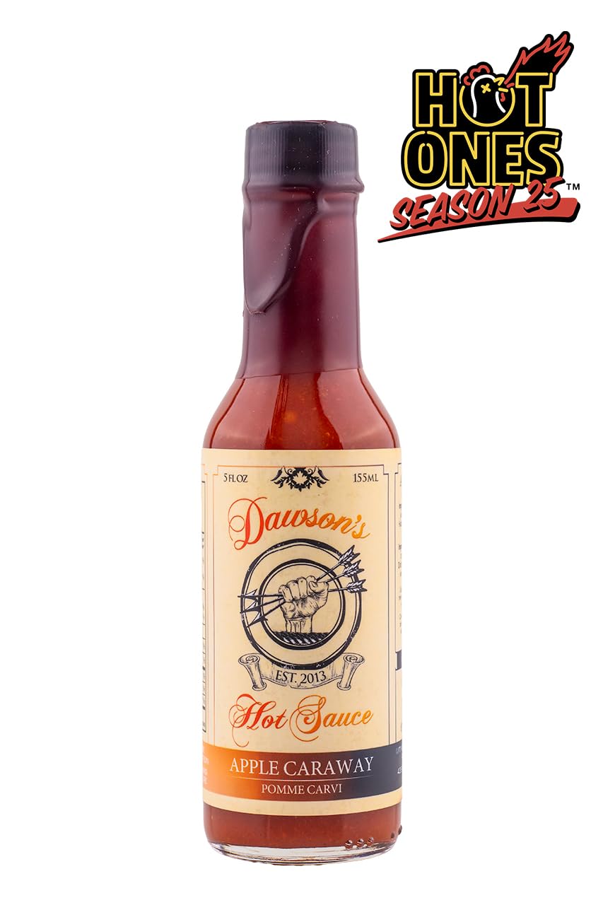 Apple Caraway By Dawson's Hot Sauce, Mild Hot Sauce With Flavors Of Habanero Mash, Lemon, Apple Juice, Made With All Natural Ingredients, 5 fl oz