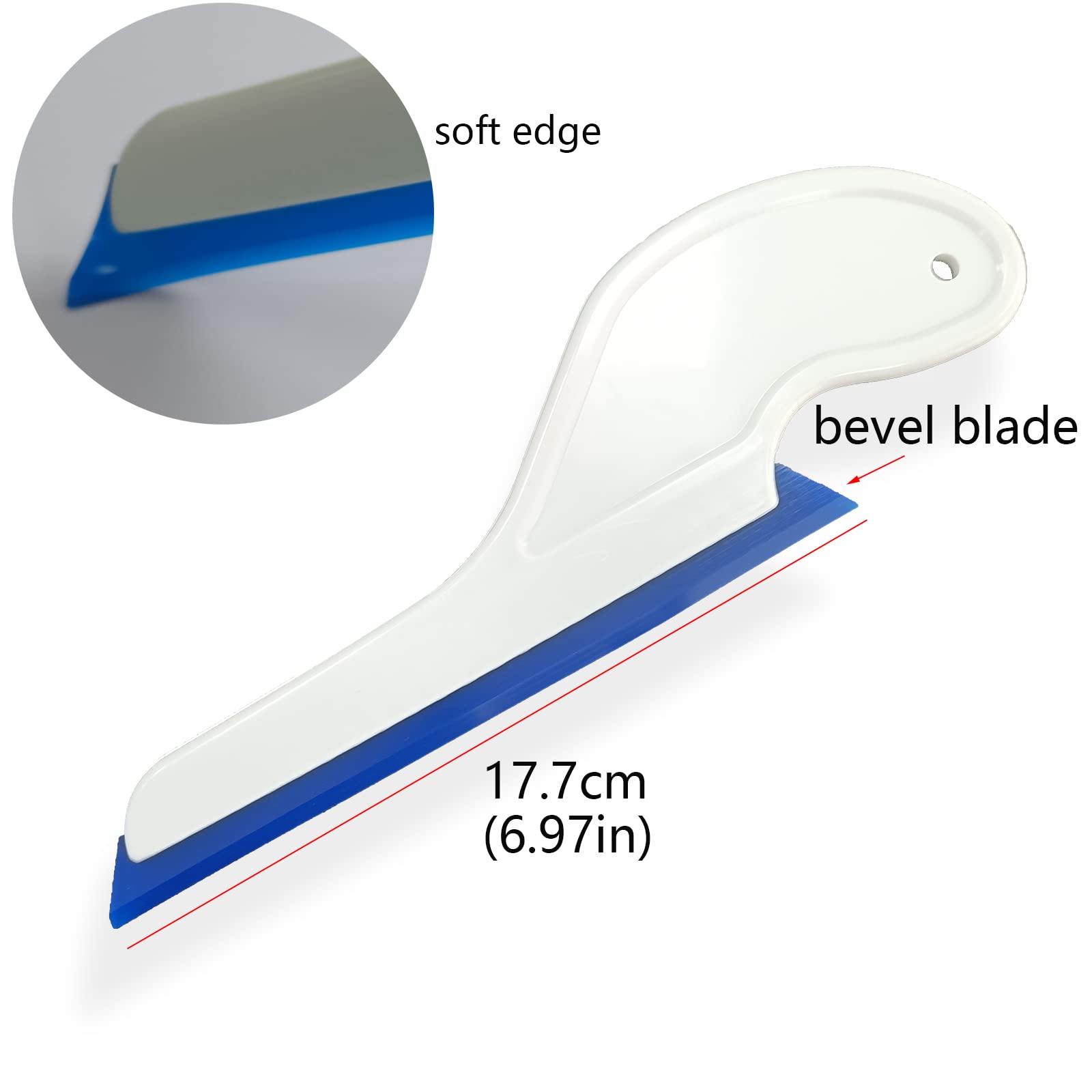 NBTOOL 4 in 1 Window Tint Tools Handle Squeegee with Blue PU Bevel Blade,Side Swipe Wiper Window Tint Squeegee Vinyl Squeegee Tinting Tools for Car