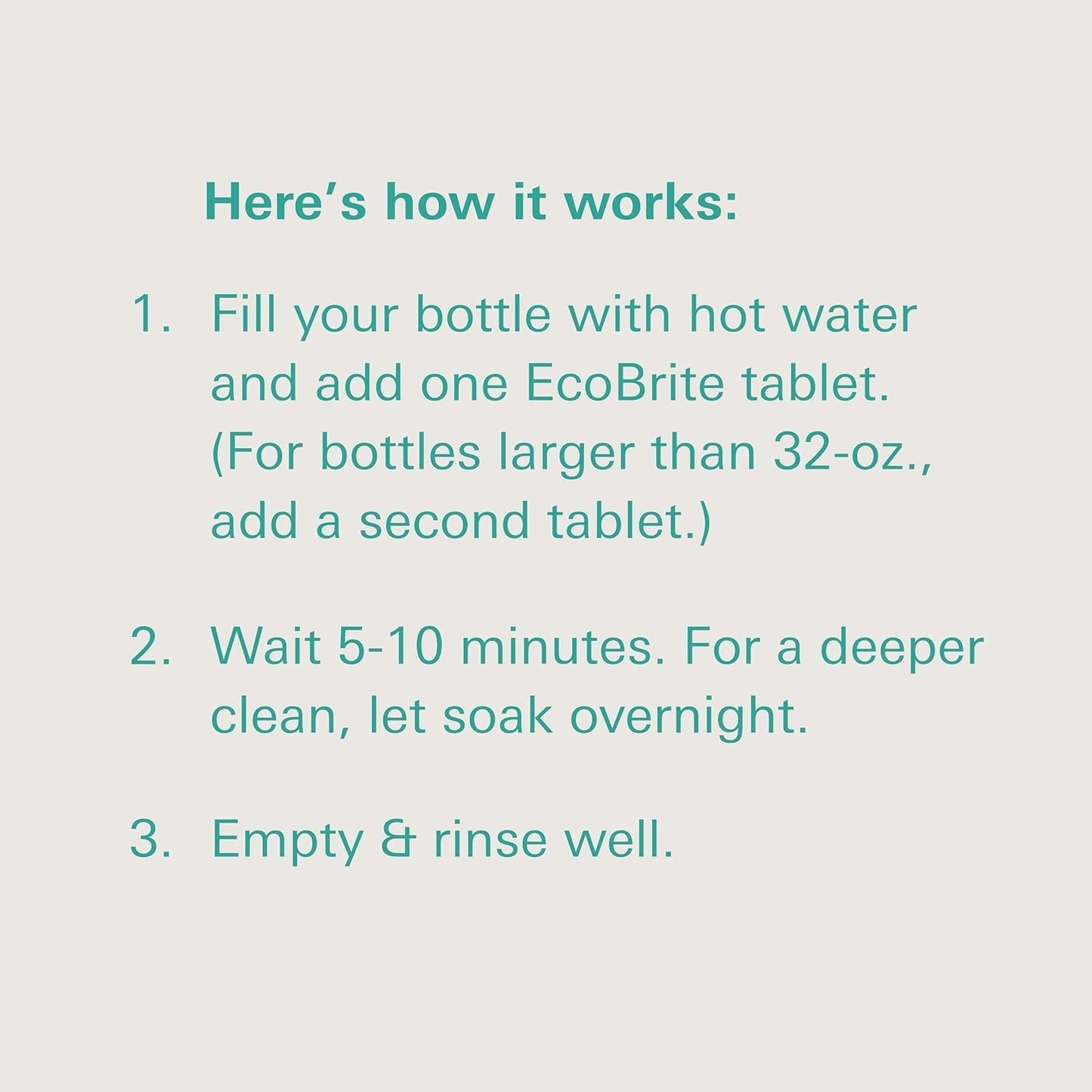 Owala EcoBrite Powerful Cleaning Tablets, Cleans Bottles, Coffee Cups, Pots, Pans, Camping Gear, Pet Bowls, and Much More - 20 pack (Individually
