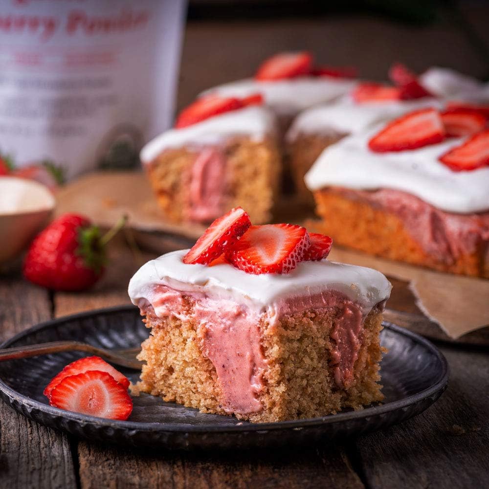 Ancient Choice - Strawberry Powder (4 ounces) | USDA Organic | Freeze Dried | Non-GMO | Milk | Baking | Hiking | Vegan Superfood | Vegetarian |