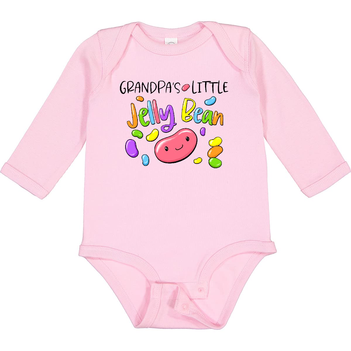 inktastic Grandpa's Little Jellybean Cute Easter Candy Long Sleeve Creeper Newborn 0080 Pink 3a4ed