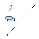 Unger Speed Clean with 4ft Pole and Extra Reusable Pads, Indoor Window Cleaner, Household Cleaning Supplies, Works with Glass and Natural Cleaners