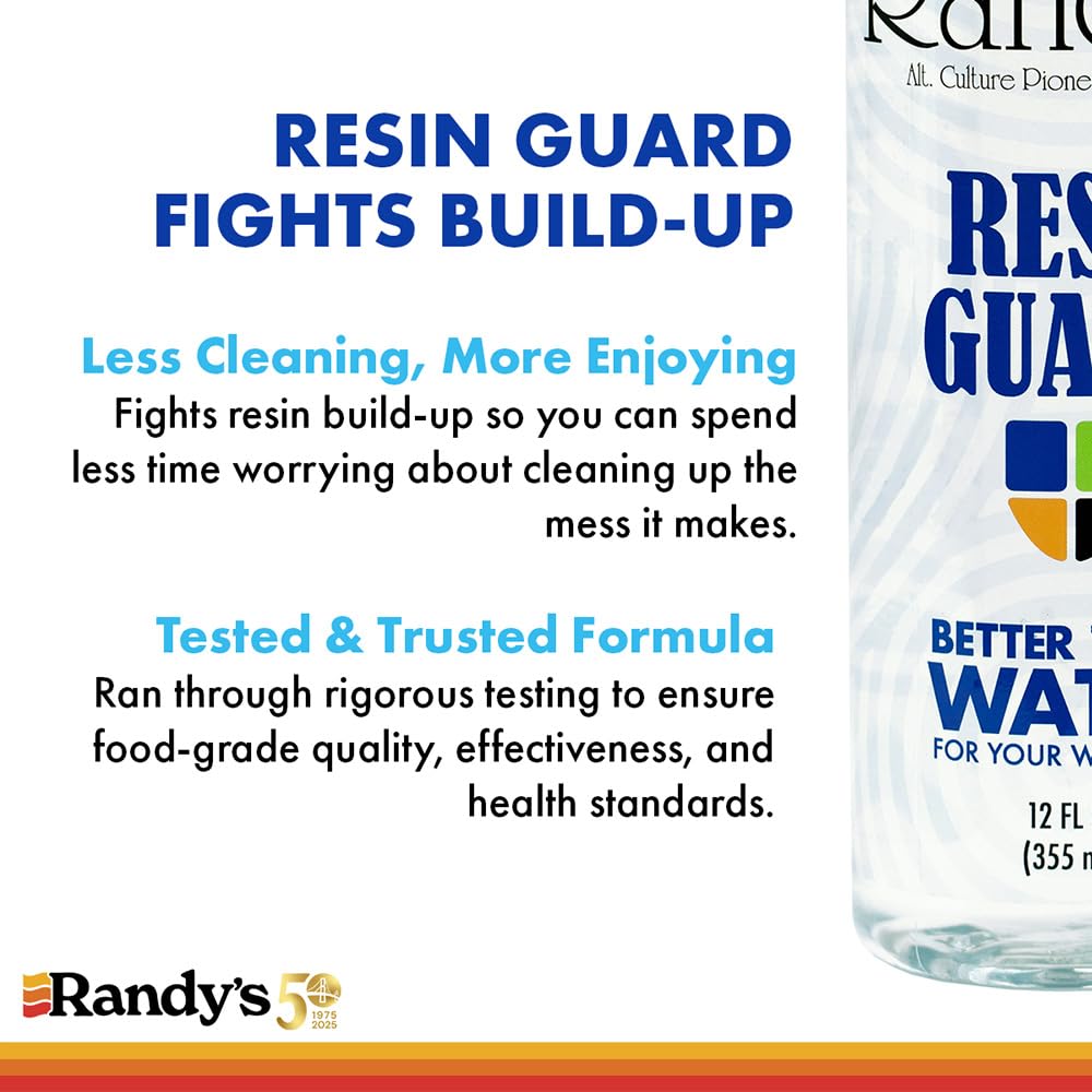 Randy's Black Label Cleaner and Resin Guard Bundle - Fast-Acting Resin Cleaning Solution for Glass, Metal & Ceramic Surfaces - Glass Pipe Cleaner