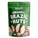 Food to Live Organic Dry Roasted Brazil Nuts with Himalayan Salt, 1 Pound Non-GMO, Oven Roasted, Lightly Salted, No Oil Added, Whole. Vegan, Kosher