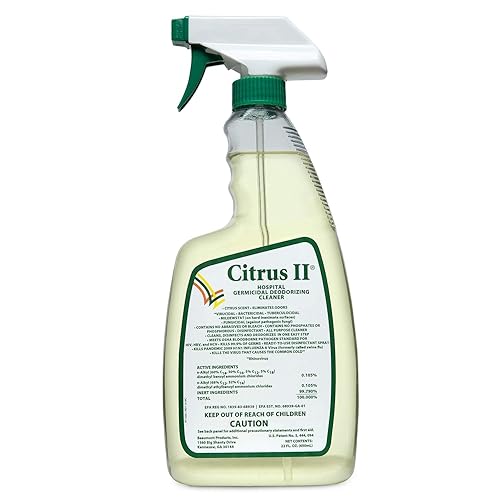 Citrus II Hospital Germicidal Deodorizing Cleaner - Fresh Citrus Scent - Disinfecting Spray - for Home, Hospital and Office Surfaces and Supplies - 22