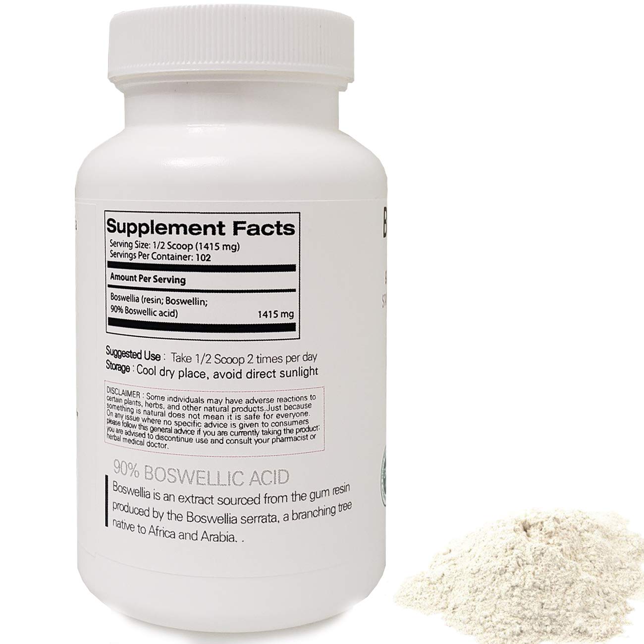 Prince 100% Pure Natural - Boswellia Serrata Extract Powder / 90% Boswellic Acid ??? ???????, 5.1oz / 145g (Boswellia Serrata Extract/????? ???)