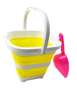 SAMMART Collapsible Rectangular Cleaning Bucket 5L (1.3 Gallon)- Foldable Camping Beach Sand Water Pot Pail- Portable Space Saving Tub for Household