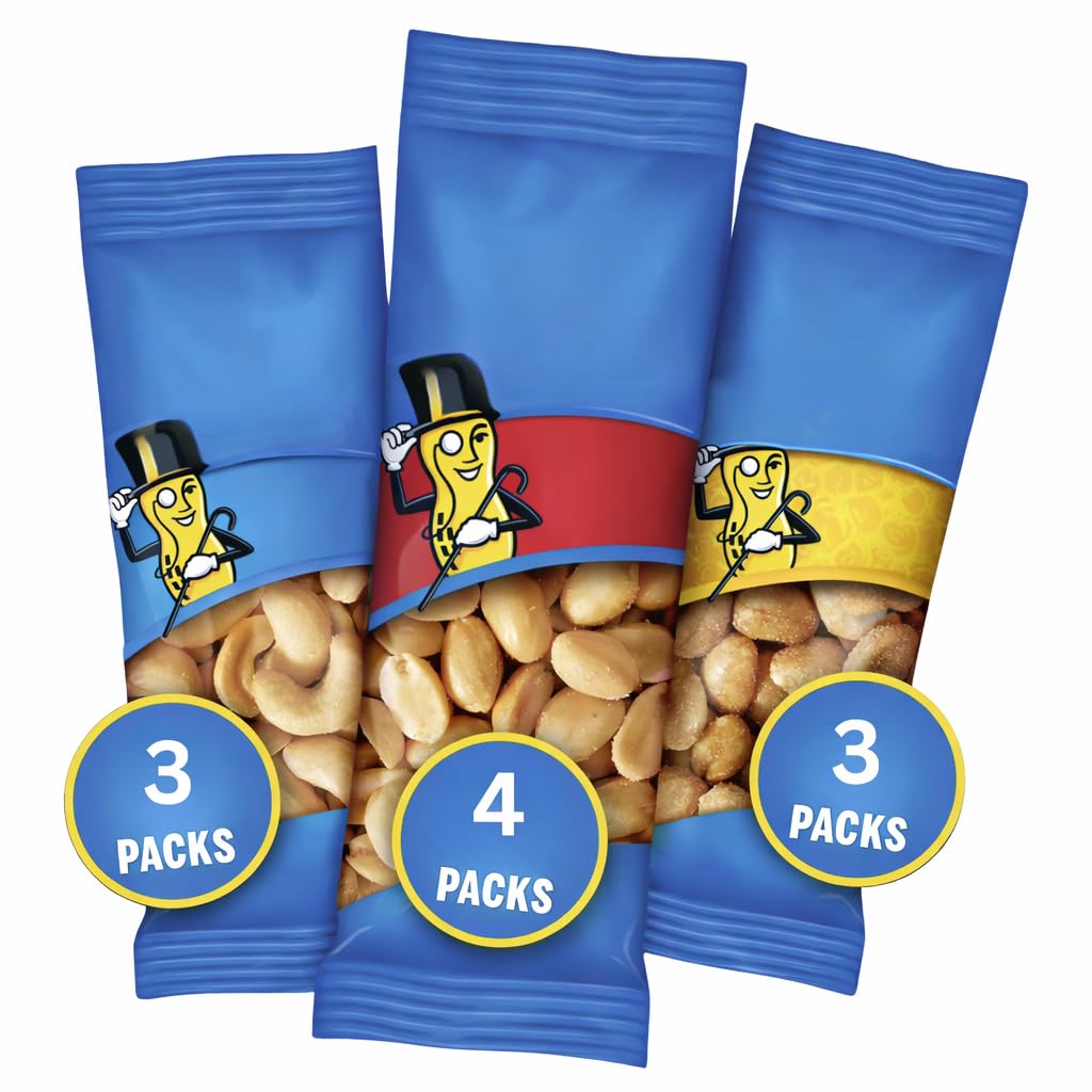 Nut Variety Pack 10 Individually Wrapped Cashews & Peanuts Snacks