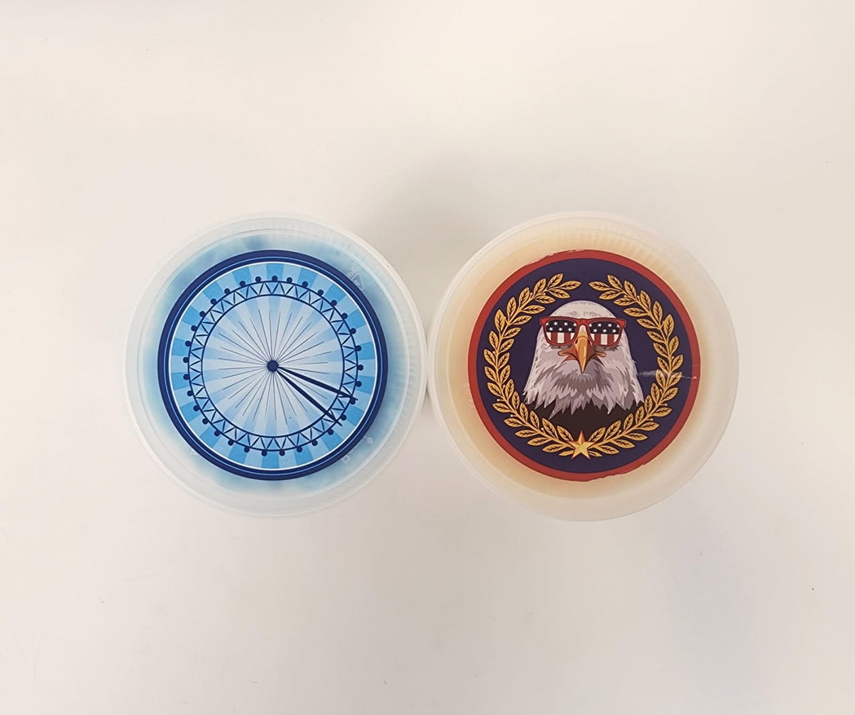BRAUNEL Gourmet Flavored Cotton Candy Variety Pack - Trump Hair & Blue Raspberry Set, 1.75 oz Each, Unique Gag Gift, Party Favor, Birthday & Holiday