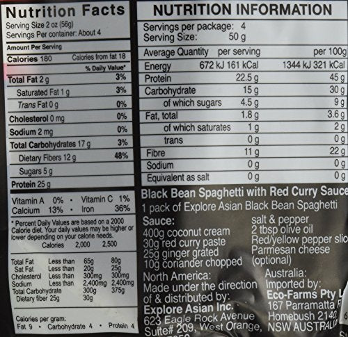 Explore Cuisine Organic Black Bean Spaghetti - Spaghetti - Case Of 6-8 Oz.