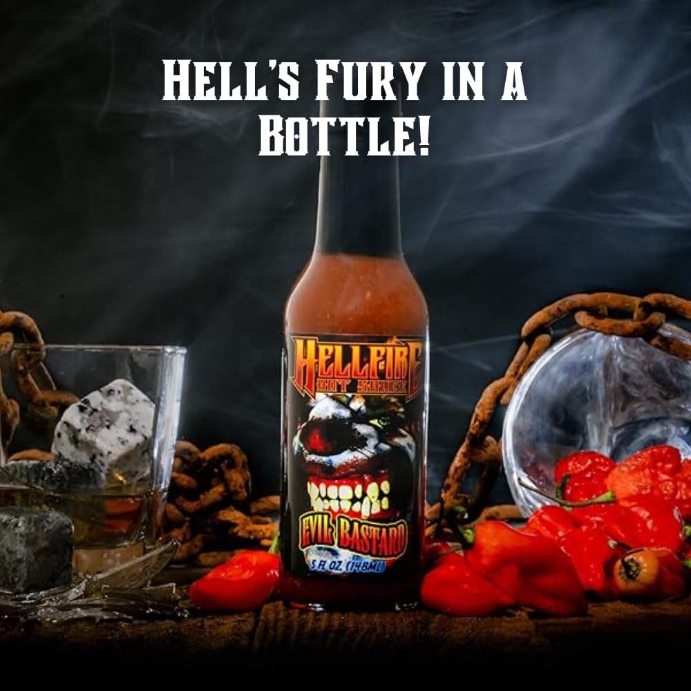 Hellfire Hot Wingfest Gift Pack - Gourmet Hot Sauce Variety Pack With 4 Flavors for Hot Wings (Four 5 oz. Bottles)