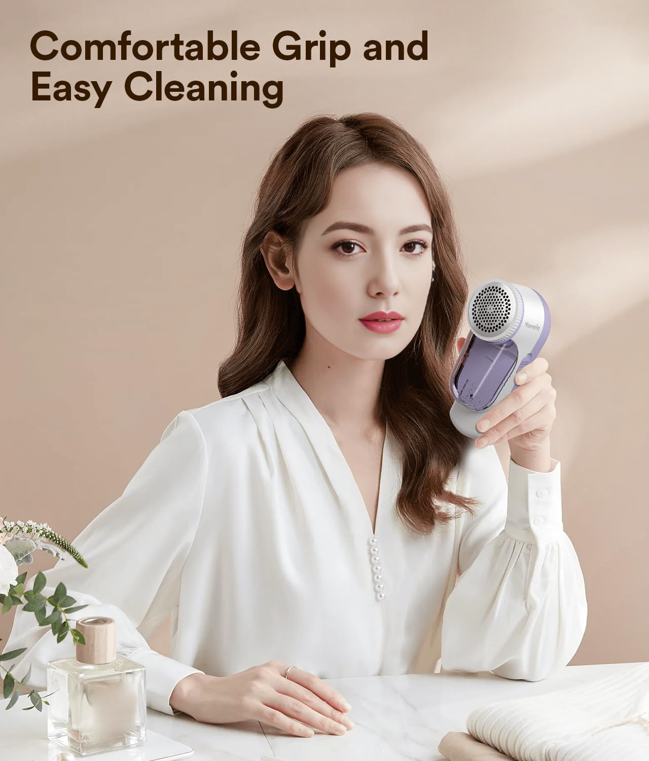 Fabric Shaver Rechargeable, Electric Lint Remover & Pill Remover for Clothes, USB-C Sweater Shaver with 6-Leaf Blade Depiller, Removes Fuzz Pills