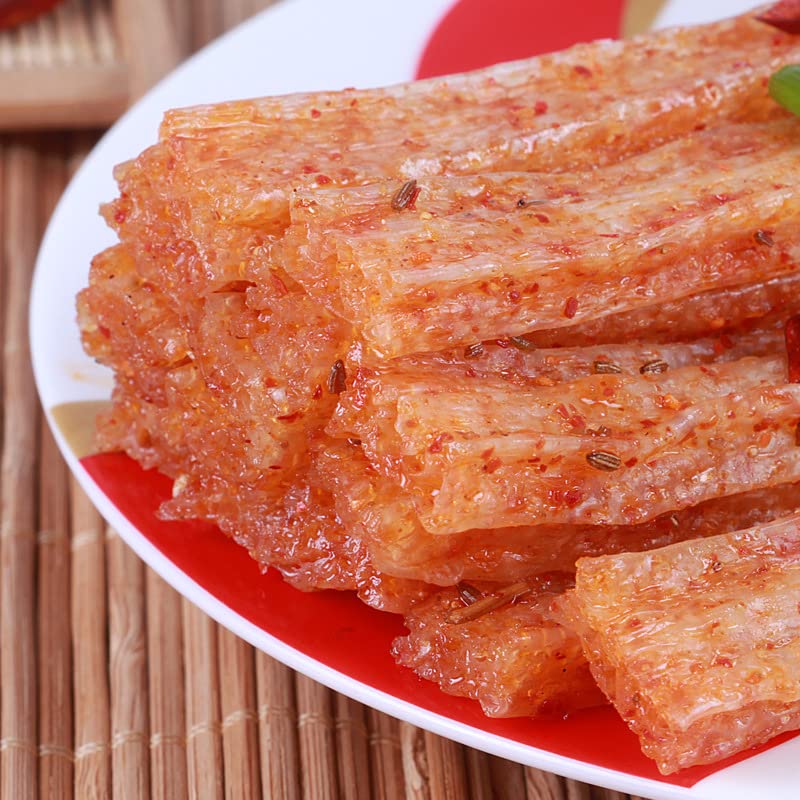 5 Pack Spicy Strip, Gift Packages, WeiLong Latiao, Spicy Gluten, Vegan - Kosher - Gluten-Free - Non-GMO Mo Yu Shuang, ???, A small package