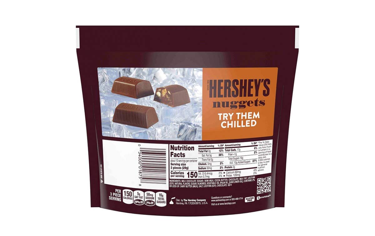 HERSHEY'S NUGGETS Extra Creamy Milk Chocolate with Toffee and Almonds, 10.56 Ounce