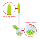 Pine-Sol Toilet Bowl Cleaner Brush with Holder | Heavy Duty Cleaning Wand with Under The Rim Scrubber, Non-Slip Handle, Storage Caddy | Bathroom