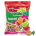 Bon Bon Bum - Fruity Lollipop with Bubble Gum center - Perfect for Parties and Sharing (24 Pieces, Assorted Flavors)
