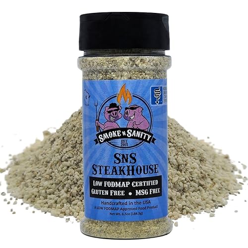 Smoke n Sanity SnS SteakHouse | Sensitive Stomach Approved | Full Flavor | Monash Certified Low FODMAP | Gluten Free | Certified Kosher | Dairy Free