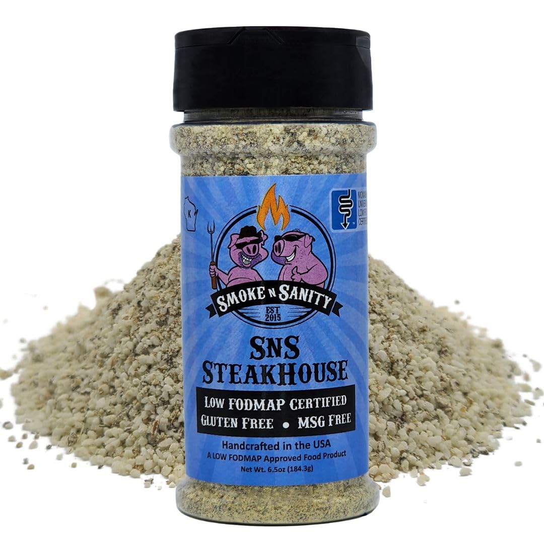 Smoke n Sanity SnS SteakHouse | Sensitive Stomach Approved | Full Flavor | Monash Certified Low FODMAP | Gluten Free | Certified Kosher | Dairy Free