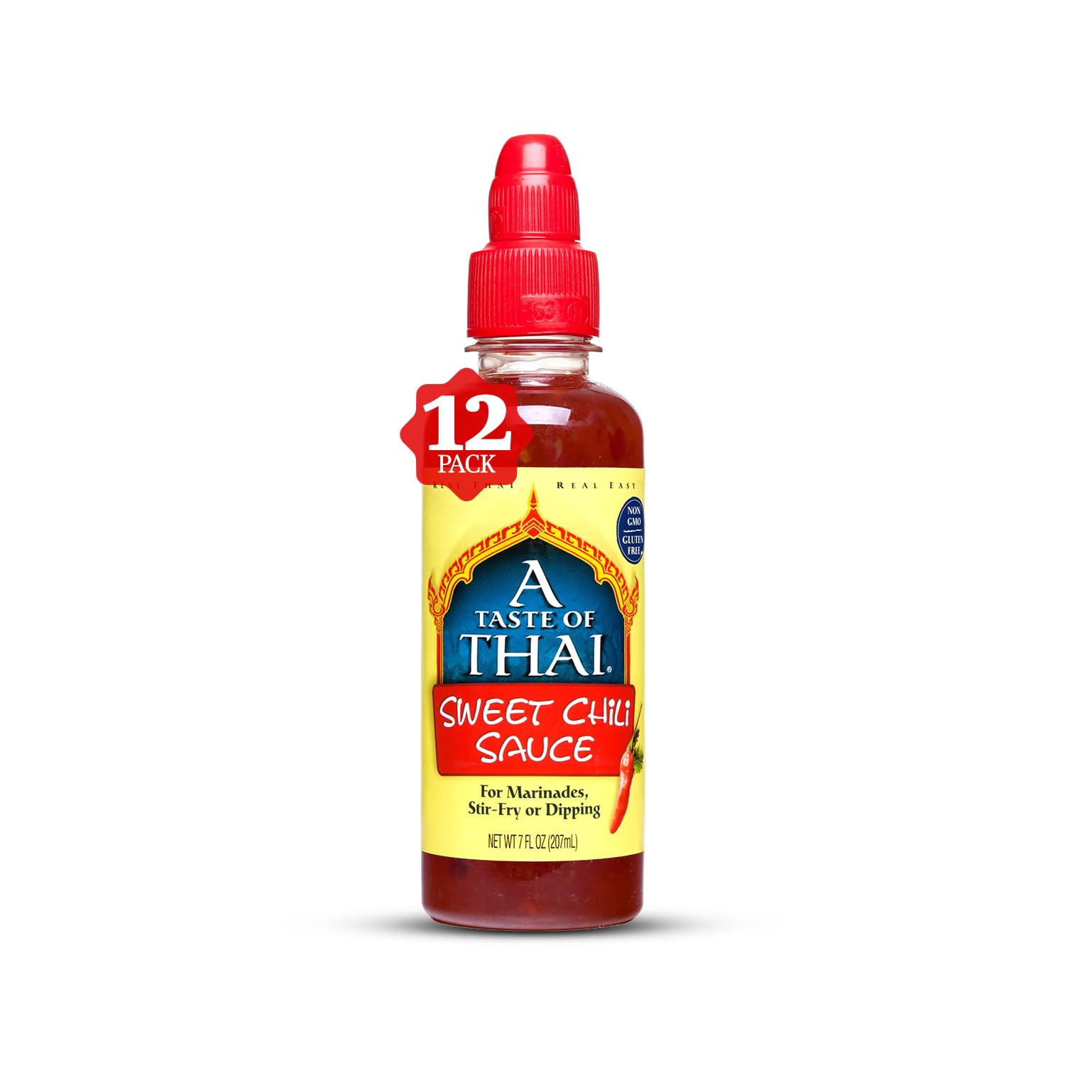 A Taste of Thai Sweet Chili Sauce - Authentic Thai Chili Sauce for Dipping, Stir-Fry, & Marinades - Asian Red Hot Sauce with Sweet Tangy Flavor
