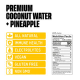 Once Upon a Coconut Premium Pineapple Coconut Water - Low Calorie All-Natural Drink with Electrolytes - Non-GMO - Gluten-Free - 10.8 Fl Oz (Pack