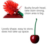 RUITASA Cherry Shape Toilet Brush, Toilet Bowl Brush Hold Combo Set, Toilet Bowl Brush Hold Combo Set, Standing Toilet Brush Set for Bathroom Toilet