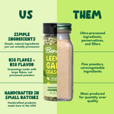 Benissimo Leek & Garlic Seasoning, Flake & Granule Blend for Chicken, Seafood, Vegetables, Pasta, Soups, Dips, Sauces, Roasting & Grilling with Pet