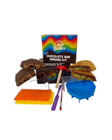 Rainbow Nut Butter Giant Breakable Heart DIY Dubai Chocolate Making Kit - Reusable Silicone Mold, Mini Hammer, Chocolate Wafers, Kanafeh, Pistachio