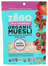 ZEGO Foods Organic Superfood Oatmeal & Muesli, Certified Gluten Free (Apple Cranberry) 13oz